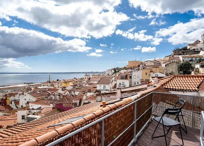 아파트 Alfama Terrace 360º - Private Terrace With Exceptional River View With A/c! *